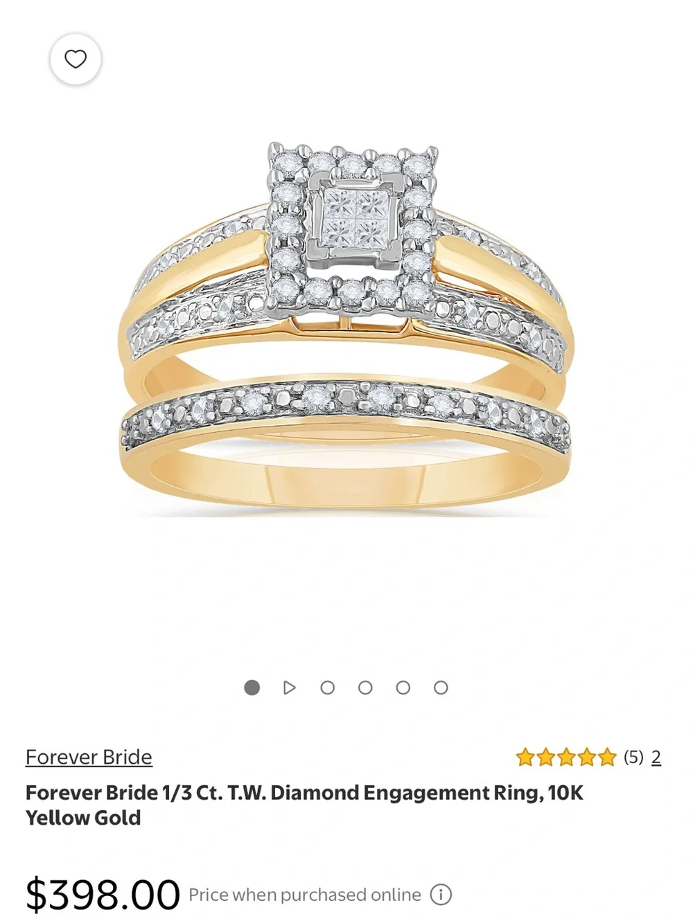 10k gold with diamonds size 7